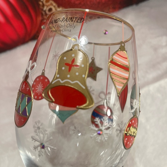 10 inches tall Christmas bulb sparkling wine glass perfect . - Picture 7 of 7